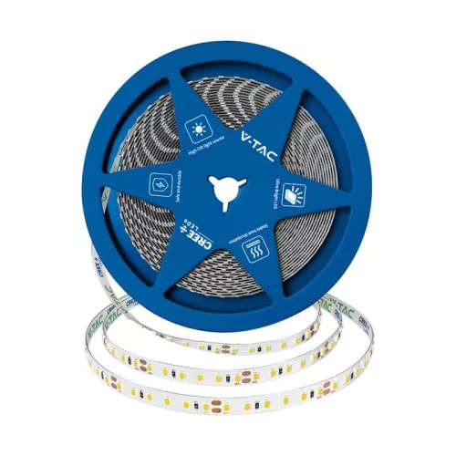 V-TAC LED szalag 8mm széles SMD2835 120LED/M 10W/M 24V IP20 6500K (CREE Chip) - 2126246