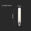 V-TAC Átlátszó LED izzó filament COG  E14 T20 4W 3000K - 212701