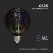 V-TAC  LED izzó filament 3D hatású LED izzó  E27 G125 4W 3000K nagygömb - 212706