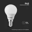 V-TAC LED izzó  csomag (6 db) E14 P45 4.5W 180° 3000K kisgömb - 212733