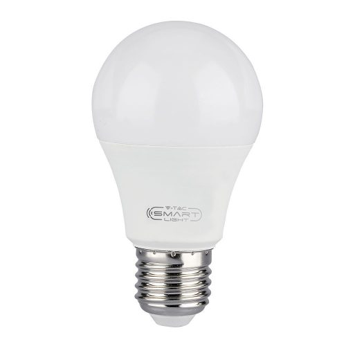 V-TAC Wifis smart LED lámpa E27 A60 11W 200° RGB + 3 az 1-ben (CCT) gömb - 212752