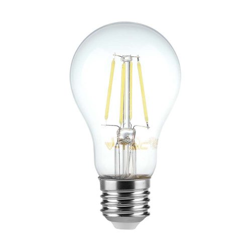 V-TAC Átlátszó LED filament dimmelhető COG lámpa E27 A67 8W 3000K gömb - 212815