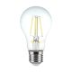 V-TAC Átlátszó LED filament dimmelhető COG lámpa E27 A67 8W 3000K gömb - 212815
