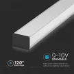 V-TAC Függeszthető lineáris LED dimmelhető lámpatest 40W 120cm Samsung chip 4000K fehér - 21383