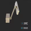 V-TAC LED tükör / fali kép világító lámpa 8W - arany -  3000K - 213983