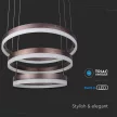 V-TAC 86W Led dimmelhető dizájn függeszték - barna - 3000K - 213991