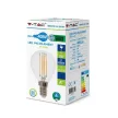 V-TAC Átlátszó LED izzó filament COG  E14 P45 4W 2700K kisgömb - 214300