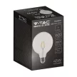 V-TAC Átlátszó LED izzó filament COG  E27 G125 6W 3000K - 214304