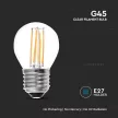 V-TAC Átlátszó LED izzó filament COG  E27 G45 4W 3000K kisgömb - 214306