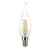 V-TAC Átlátszó LED izzó filament COG  E14 C35 4W 3000K gyertyaláng - 214308