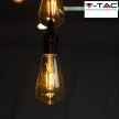 V-TAC Borostyán LED izzó filament COG  E27 ST64 4W 2200K - 214361