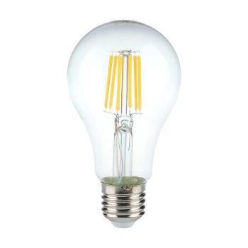   V-TAC Átlátszó LED izzó filament COG  E27 A60 10W 4000K gömb - 214411 Akciós