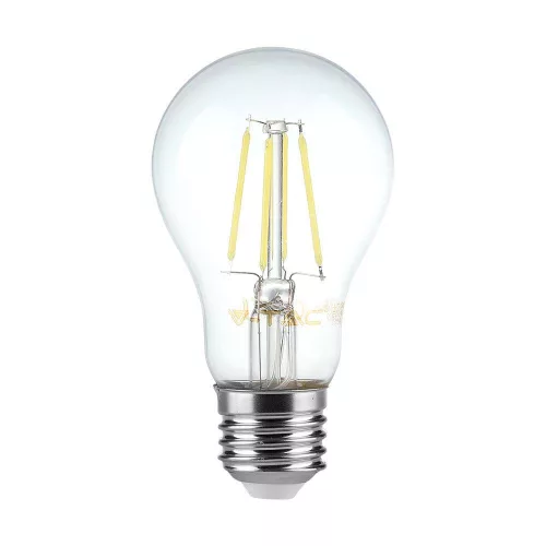 V-TAC Átlátszó LED izzó filament COG  E27 A60 10W 6400K gömb - 214412
