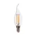 V-TAC Borostyán LED izzó filament COG  E14 C35 4W 4000K gyertyaláng - 214429