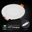 V-TAC VÉKONY Süllyeszthető kör alakú MINI LED panel 6W CCT 3in1 (Cree Chip) - 2148546