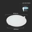 V-TAC Süllyeszthető kör alakú PRÉMIUM MINI LED panel 6W 3000K - 214854