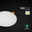 V-TAC VÉKONY Süllyeszthető kör alakú MINI LED panel 12W CCT 3in1 (Cree Chip) - 2148596