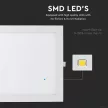 V-TAC Süllyeszthető négyzet alakú PRÉMIUM MINI LED panel 36W 4000K - 216430