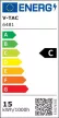 V-TAC 15W LED fénycső T8 G13 150 cm 160lm/W 160° 3000K  - 216480