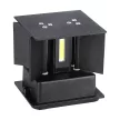 V-TAC 5W led fali lámpatest szögletes, fekete 4000K - IP65 - 217087