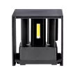 V-TAC 5W led fali lámpatest szögletes, fekete 4000K - IP65 - 217087