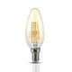 V-TAC Borostyán LED filament COG lámpa E14 C35 4W 2200K gyertya - 217113