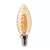 V-TAC Borostyán LED izzó filament COG  E14 C35 4W 2200K csavart gyertya - 217115