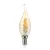 V-TAC Borostyán LED izzó filament COG  E14 C35 4W 2200K csavart gyertyaláng - 217116