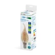 V-TAC Borostyán LED izzó filament COG  E14 C35 4W 2200K csavart gyertyaláng - 217116