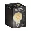 V-TAC Borostyán LED izzó filament COG  E27 G80 4W 2200K - 217148