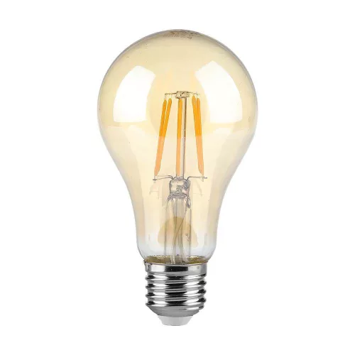 V-TAC Borostyán LED izzó filament COG  E27 A60 10W 2200K gömb - 217157
