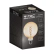 V-TAC Borostyán spirál LED izzó filament COG  E27 G125 5W 1800K - 217216