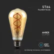 V-TAC Borostyán LED izzó filament COG  E27 ST64 5W 1800K - 217218