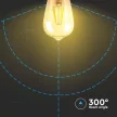 V-TAC Borostyán LED izzó filament COG  E27 ST64 5W 1800K - 217220