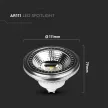V-TAC LED spotlámpa dimmelhető  GU10 AR111 12W 40° 6400K - 217236