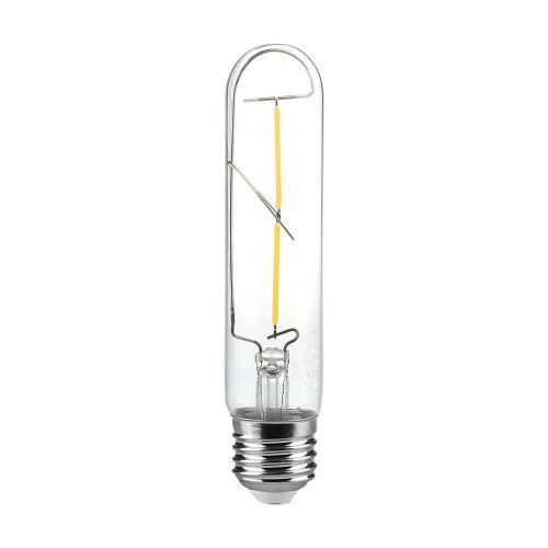 V-TAC Átlátszó LED filament COG lámpa E27 T30 2W 3000K - 217251