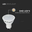 V-TAC LED spotlámpa  csomag (3 db) GU10 4.5W 100° 4000K  - 217270