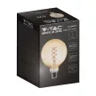 V-TAC Borostyán spirál LED izzó filament COG  E27 G125 6W 1800K - 217328