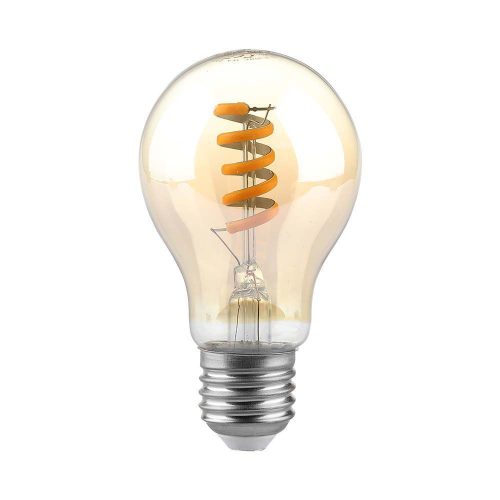 V-TAC Borostyán LED filament COG lámpa E27 A60 4W 1800K gömb - 217335