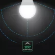 V-TAC LED izzó  E27 A60 10,5W 200° 3000K gömb (CREE Chip) - 2173506