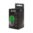 V-TAC LED izzó filament COG  E27 G45 2W zöld kisgömb - 217411