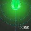V-TAC LED izzó filament COG  E27 G45 2W zöld kisgömb - 217411
