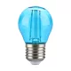 V-TAC LED izzó filament COG  E27 G45 2W kék kisgömb - 217412