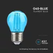 V-TAC LED izzó filament COG  E27 G45 2W kék kisgömb - 217412