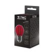 V-TAC LED izzó filament COG  E27 G45 2W piros kisgömb - 217413