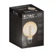 V-TAC Dimmelhető Borostyán spirál LED izzó filament COG  E27 G125 5W 1800K - 217415