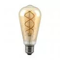 V-TAC Borostyán LED izzó filament spirál COG  E27 ST64 5W 1800K - 217416