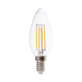   V-TAC Átlátszó LED izzó filament COG  E14 C35 6W 3000K gyertya - 217423