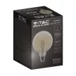 V-TAC Borostyán LED izzó filament COG  E27 G125 12.5W 2200K nagygömb - 217456