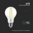 V-TAC Átlátszó LED izzó filament COG  E27 A70 12W 4000K gömb - 217459